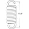 Prime-Line Extension Spring, 1/2 in. x 1-5/8 in. x 0.080 in. Wire Diameter, PK2 SP 9613 - alternate 3